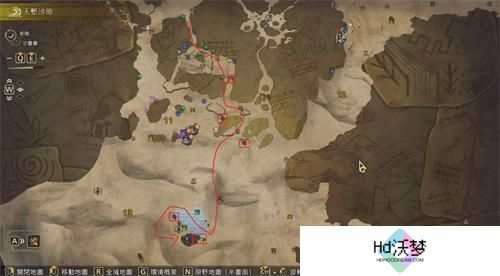 怪物猎人荒野天堑沙原快速采集路线