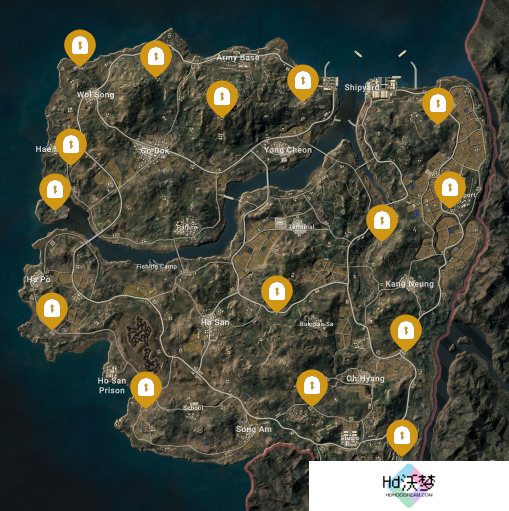 绝地求生密室位置地图一览 绝地求生密室位置地图一览