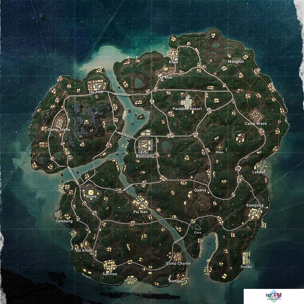 《PUBG》全地图场景