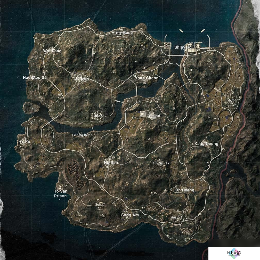 《PUBG》全地图场景