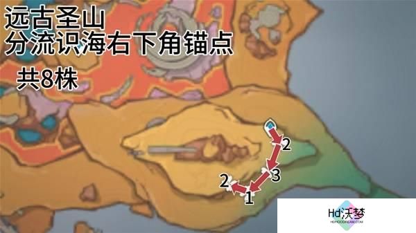 原神全部云岩裂叶采集路线图一览
