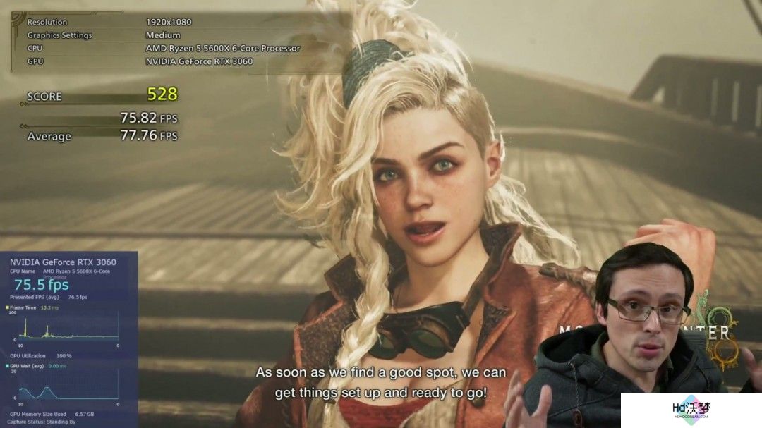 《怪物猎人：荒野》PC测试 原生1080P难倒RTX 3060