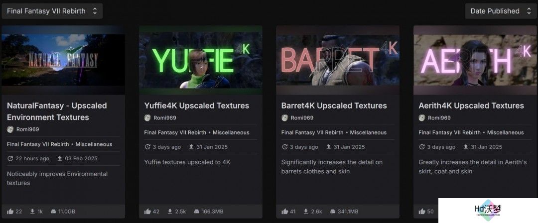 《最终幻想7：重生》新4K Mod 改进1300个纹理