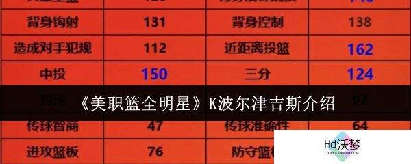 《美职篮全明星》K波尔津吉斯介绍