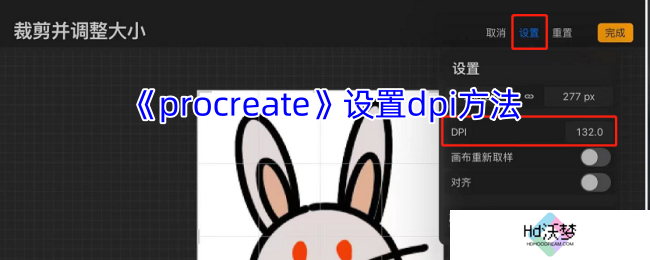 《procreate》设置dpi方法